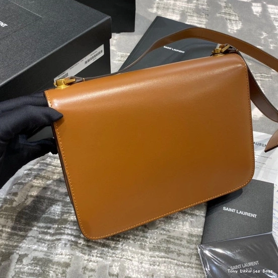 Tony Luxuries YSL LOULOU SMOOTH SATCHEL CARRE IN LEATHER 0809
